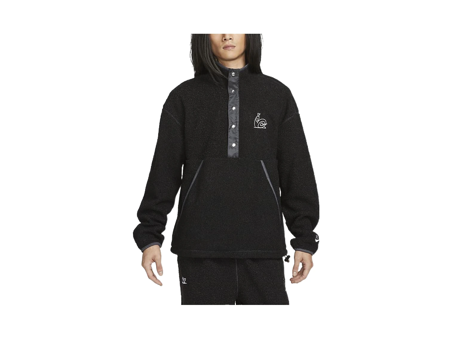 Nike Jackets Black Stand Collar Moderate