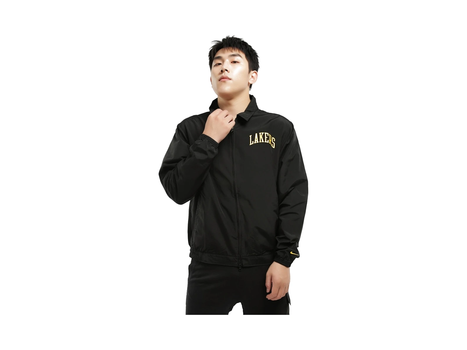 Nike Jackets Black Lapel Moderate
