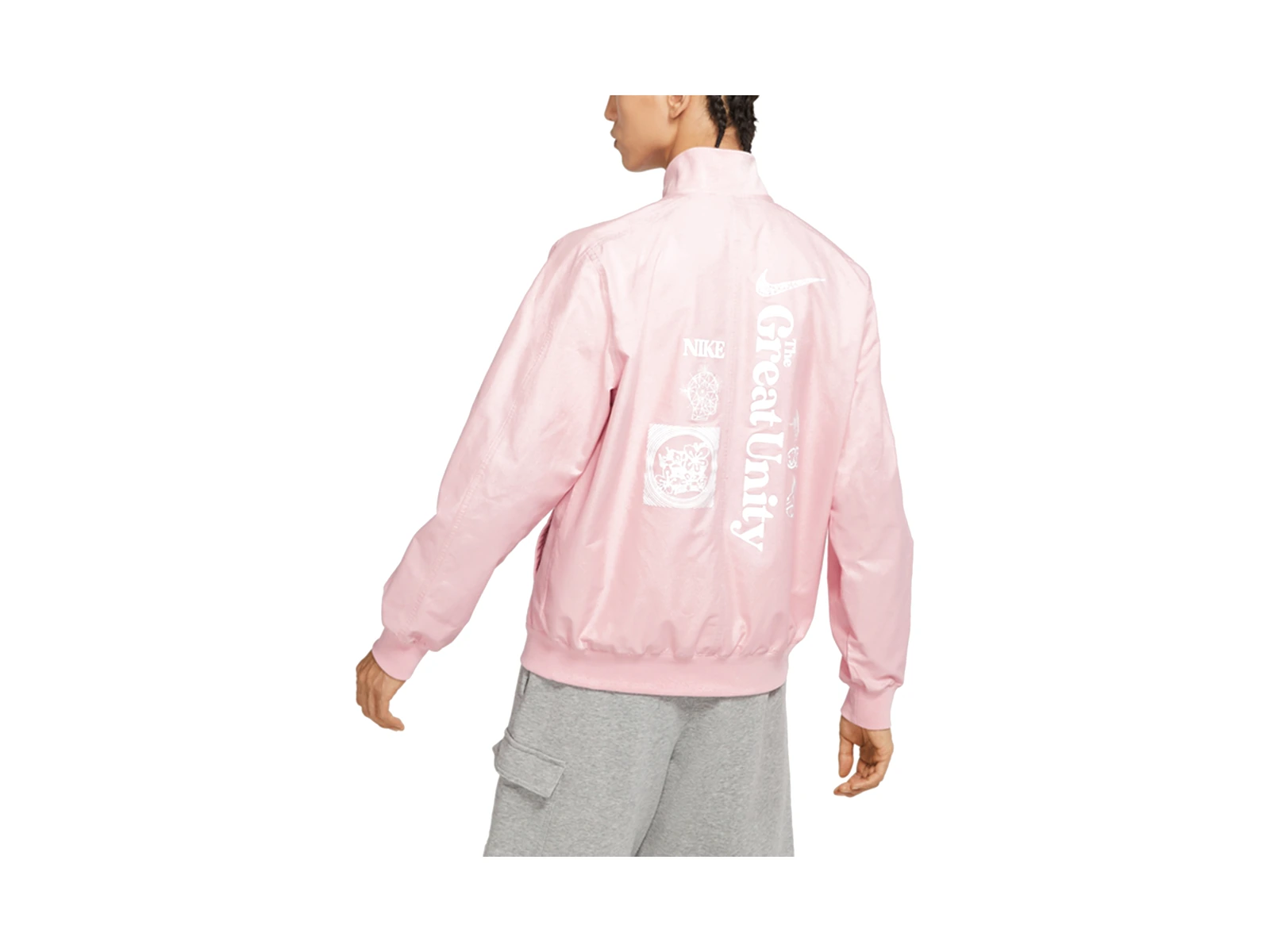 Nike Jackets Pink Baseball Collar