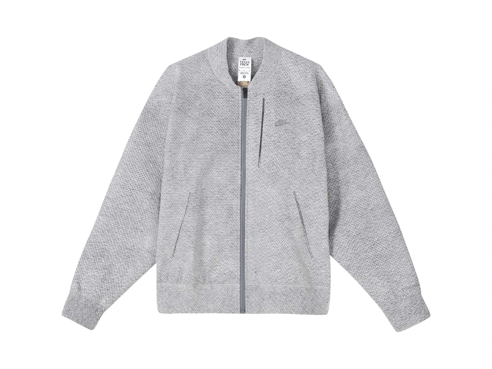 Nike Jackets Smoke Gray Baseball Collar