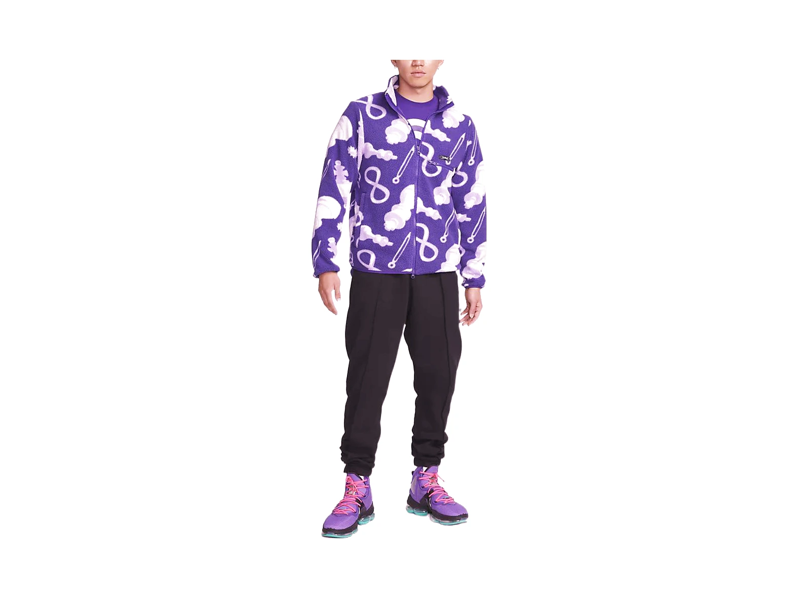 Nike Jackets Purple Stand Collar