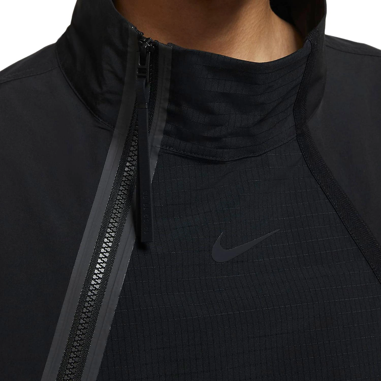 Nike Jackets Black Stand Collar Moderate