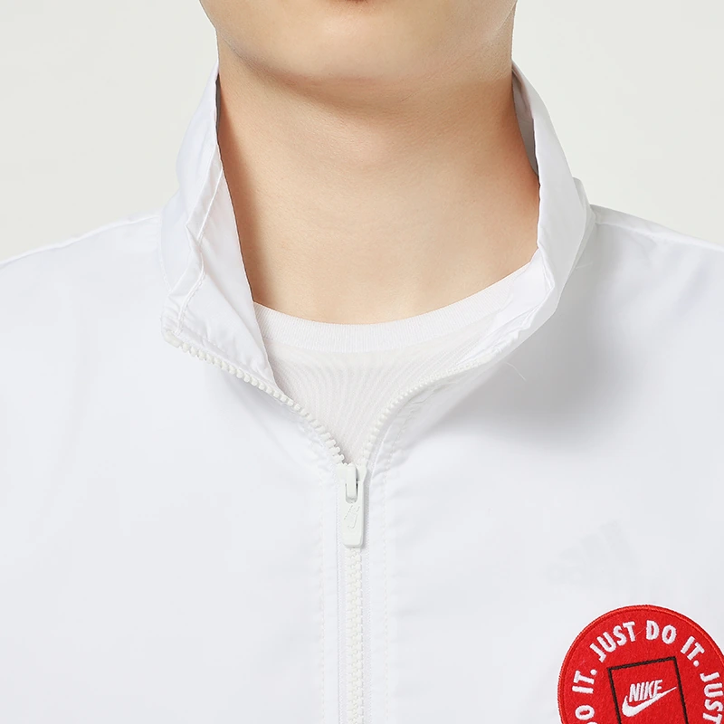 Nike Jackets White Stand Collar Moderate