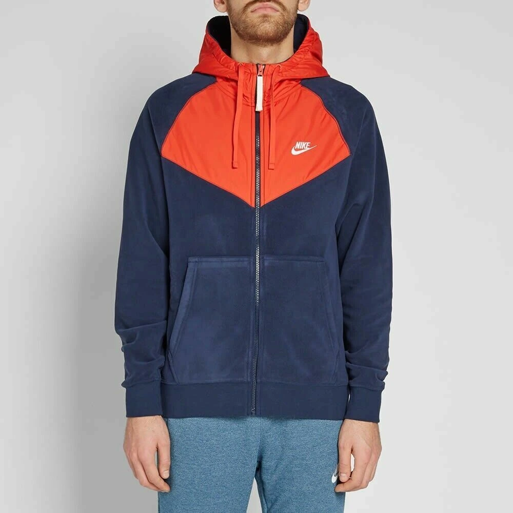 Nike Jackets Navy Blue Hooded