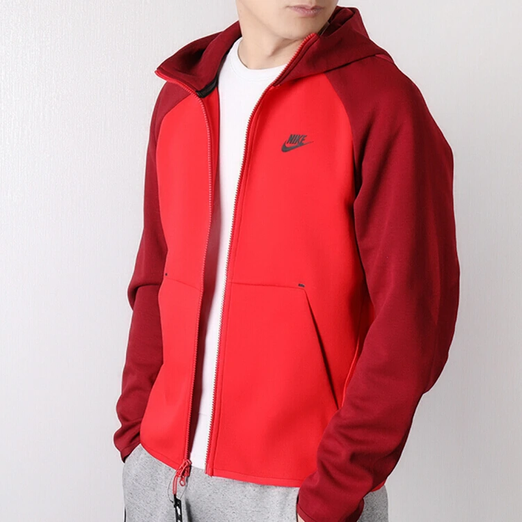 Nike Jackets Red Hooded (Non-detachable)