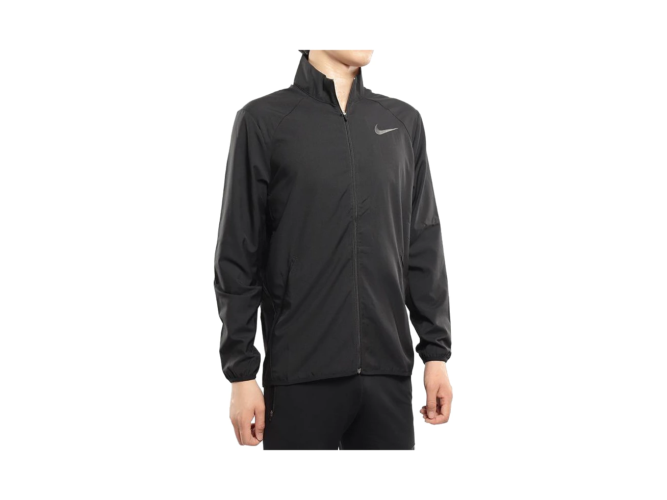 Nike Jackets Black Stand Collar Moderate