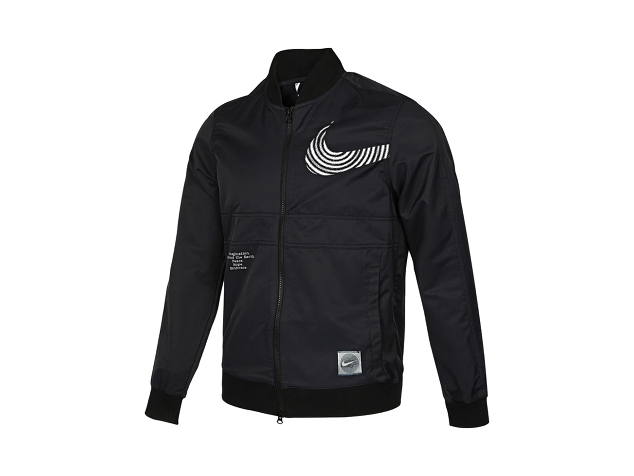 Nike Jackets Black Baseball Collar